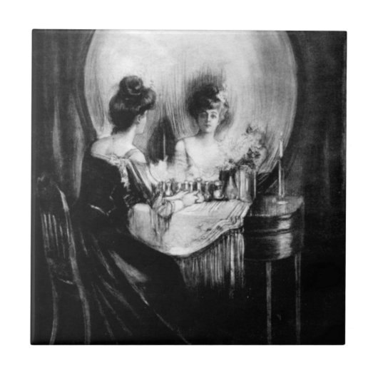 All Is Vanity Charles Allan Gilbert Tegeltje (Voorkant)