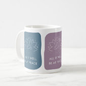 All is Well Be at Peace Motivational Koffiemok (Voorkant links)