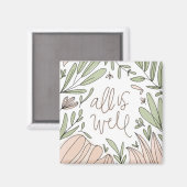 All is Well Floral Magnet (Voorkant / Achterkant)