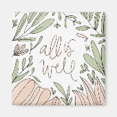 All is Well Floral Magnet (Voorkant)