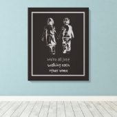 All Just Walking Each Other Home Citaat Canvas Afdruk (Insitu (Houten vloer))
