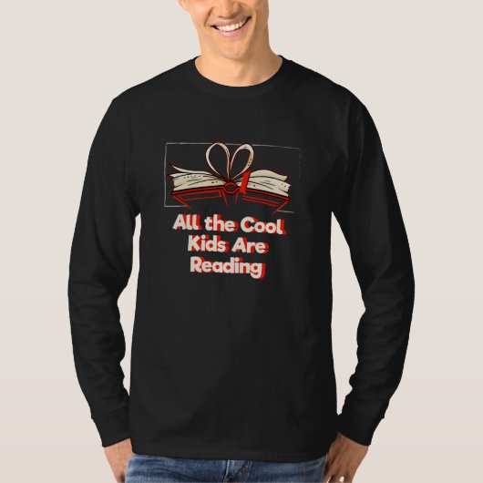 All Kids Are Reading Bookworm Literature Book T-shirt (Voorkant)