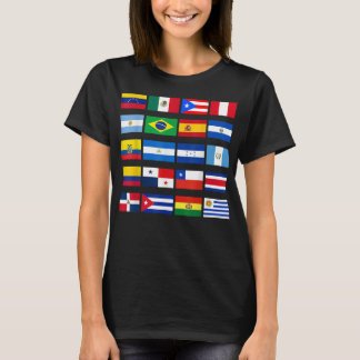All Latin American Flags Latino Hispanic Heritage T-shirt