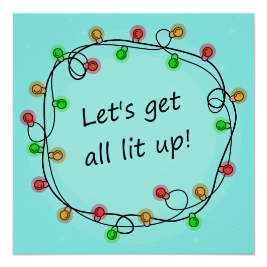'All Lit Up' grappig poster (Voorkant)