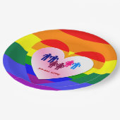All Love Pride Heart Couples Papieren Bordje (Gekanteld)