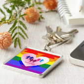 All Love Pride Heart Couples Sleutelhanger (Zijkant)