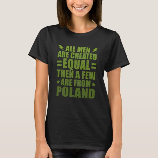 All Men Are Created Equal Montenegrin Humor Monten T-shirt (Voorkant)