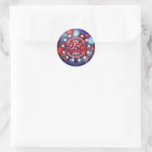  All Men Are Created Graphic Fireworks Burst Ronde Sticker (Tas)