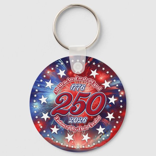 All Men Are Created Graphics Fireworks Clouds Sleutelhanger (Voorkant)