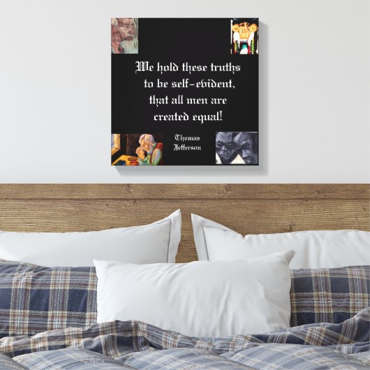 ALL MEN ARE EQUAL  CANVAS AFDRUK (Insitu (Slaapkamer))