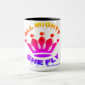 All Mighty She Fly Koffiebeker Meerkleurig Ontwerp Mok (Midden)