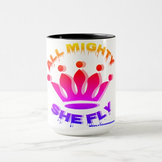 All Mighty She Fly Koffiebeker Meerkleurig Ontwerp Mok (Midden)