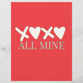 ALL MINE XOXO Valentine Shirt - Minimal Love Desig Briefhoofd