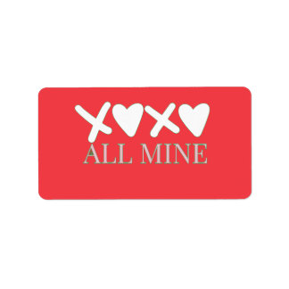 ALL MINE XOXO Valentine Shirt - Minimal Love Desig Etiket