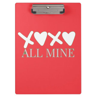 ALL MINE XOXO Valentine Shirt - Minimal Love Desig Klembord