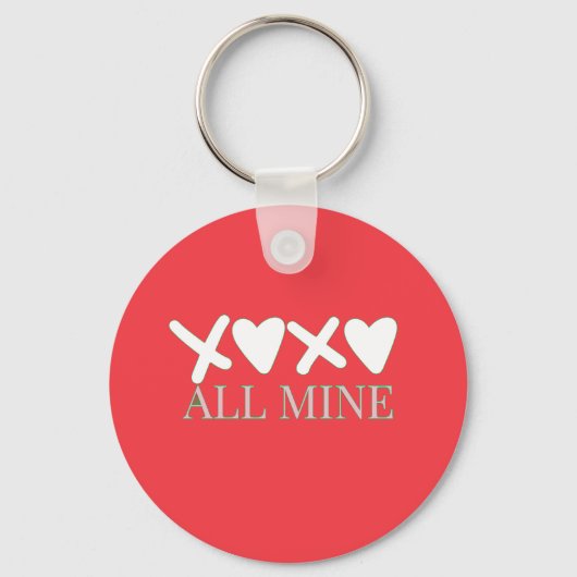 ALL MINE XOXO Valentine Shirt - Minimal Love Desig Sleutelhanger (Voorkant)
