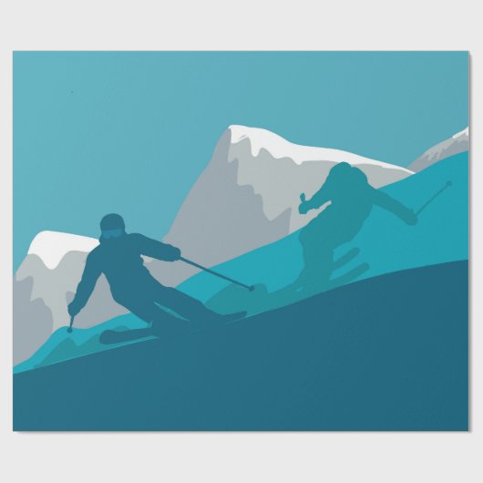 All Mountain Skiing Cadeaupapier (Vlak)