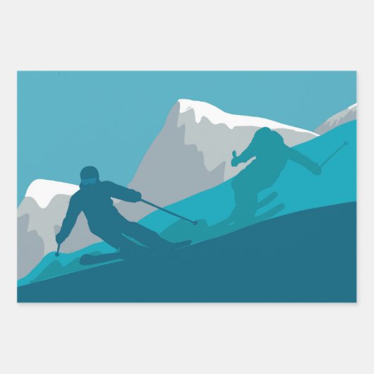 All Mountain Skiing Inpakpapier Vel (Voorkant)