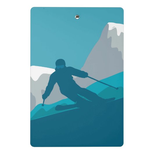 All Mountain Skiing Mini Klembord (Achterkant)