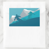 All Mountain Skiing Rechthoekige Sticker (Tas)