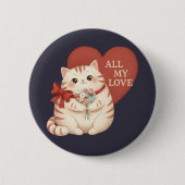 All My Love Tabby Cat Ronde Button 5,7 Cm (Voorkant)