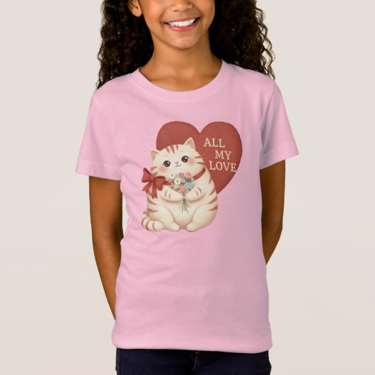 All My Love Tabby Cat T-shirt (Voorkant)