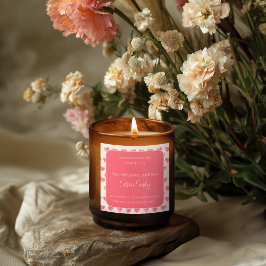 All My Love Valentine – Romantic Pink Candle Label