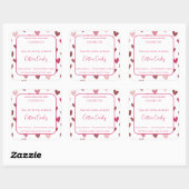 All My Love Valentine – Romantic Pink Candle Label (Vel)