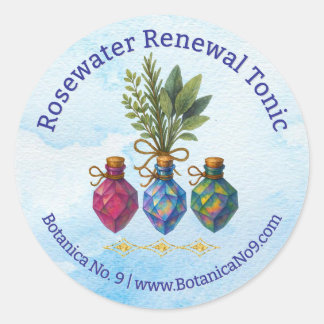 All Natural Botanical Herbal Handmade Product  Ronde Sticker