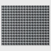 All Occasion Black and White Half Hearts Pattern Cadeaupapier (Vlak)