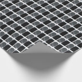 All Occasion Black and White Half Hearts Pattern Cadeaupapier (Hoek)