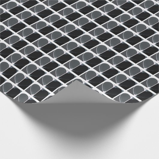 All Occasion Black and White Half Hearts Pattern Cadeaupapier (Hoek)