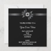 All Occasion Black Invitation Sjabloon Kaart (Achterkant)