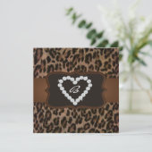 All Occasion Cheetah Print Diamond Birthday Party Kaart (Staand voorkant)