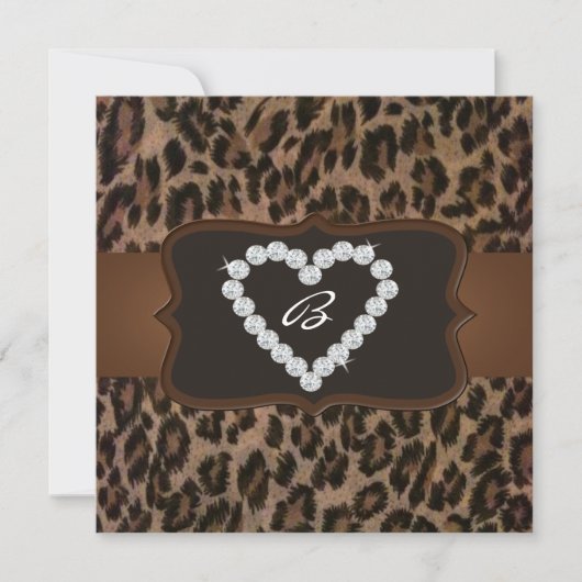 All Occasion Cheetah Print Diamond Birthday Party Kaart (Voorkant)