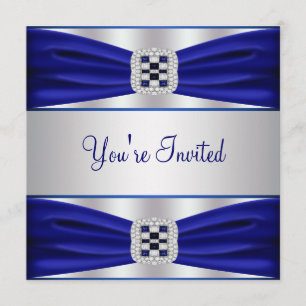 All Occasion Cobalt Blue Party Invitation Sjabloon Kaart
