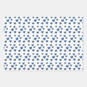 All-Occasion Elegante Blauwe en Grijze Glijdende H Inpakpapier Vel (Voorkant 3)