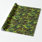 All-occasion green/black hunter camouflage cadeaupapier (Uitgerold)