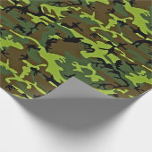 All-occasion green/black hunter camouflage cadeaupapier (Hoek)