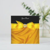 All Occasion Luxury Yellow Black Kaart (Staand voorkant)