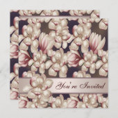 All Occasion Magnolia Party Invitation Sjabloon Kaart (Voorkant / Achterkant)