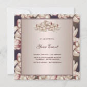 All Occasion Magnolia Party Invitation Sjabloon Kaart (Achterkant)