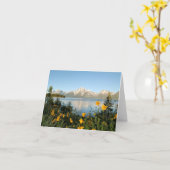 All Occasion Mountain Landscape Card Kaart (Gele Bloem)
