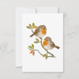 All Occasion Robin Birds Note Card Bedankkaart