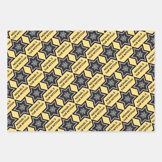 All-Occasion sterren van David gepersonaliseerd Inpakpapier Vel (Voorkant 3)