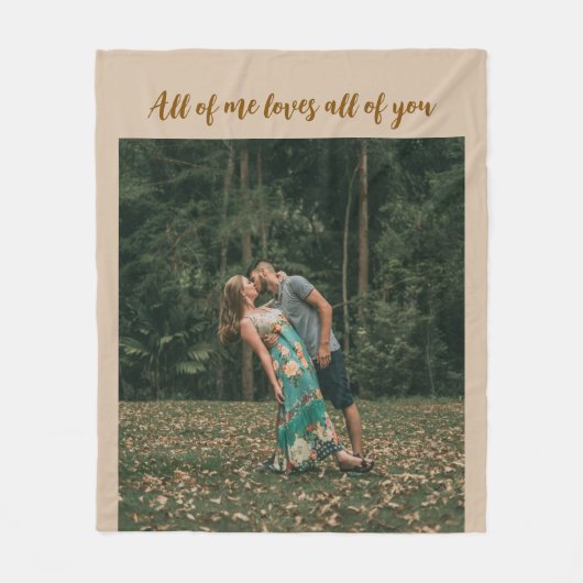 All of Me Loves All of You Photo  Fleece Deken (Voorkant)