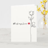 All of My Love Rose Card Kaart (Gele Bloem)