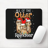 All Of The Otter Reindeer Christmas Otters Santa X Muismat (Met muis)