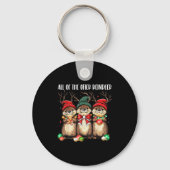All Of The Otter Reindeer Christmas Otters Santa X Sleutelhanger (Voorkant)