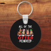 All Of The Otter Reindeer Santa Christmas Xmas Ott Sleutelhanger (Voorkant)